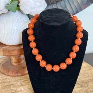 Bold Orange Chunky Beaded Necklace - never worn SUMMER / College